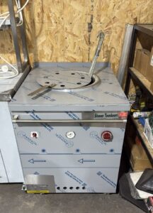 Stainless steel tandoori oven in our Wednesbury workshop